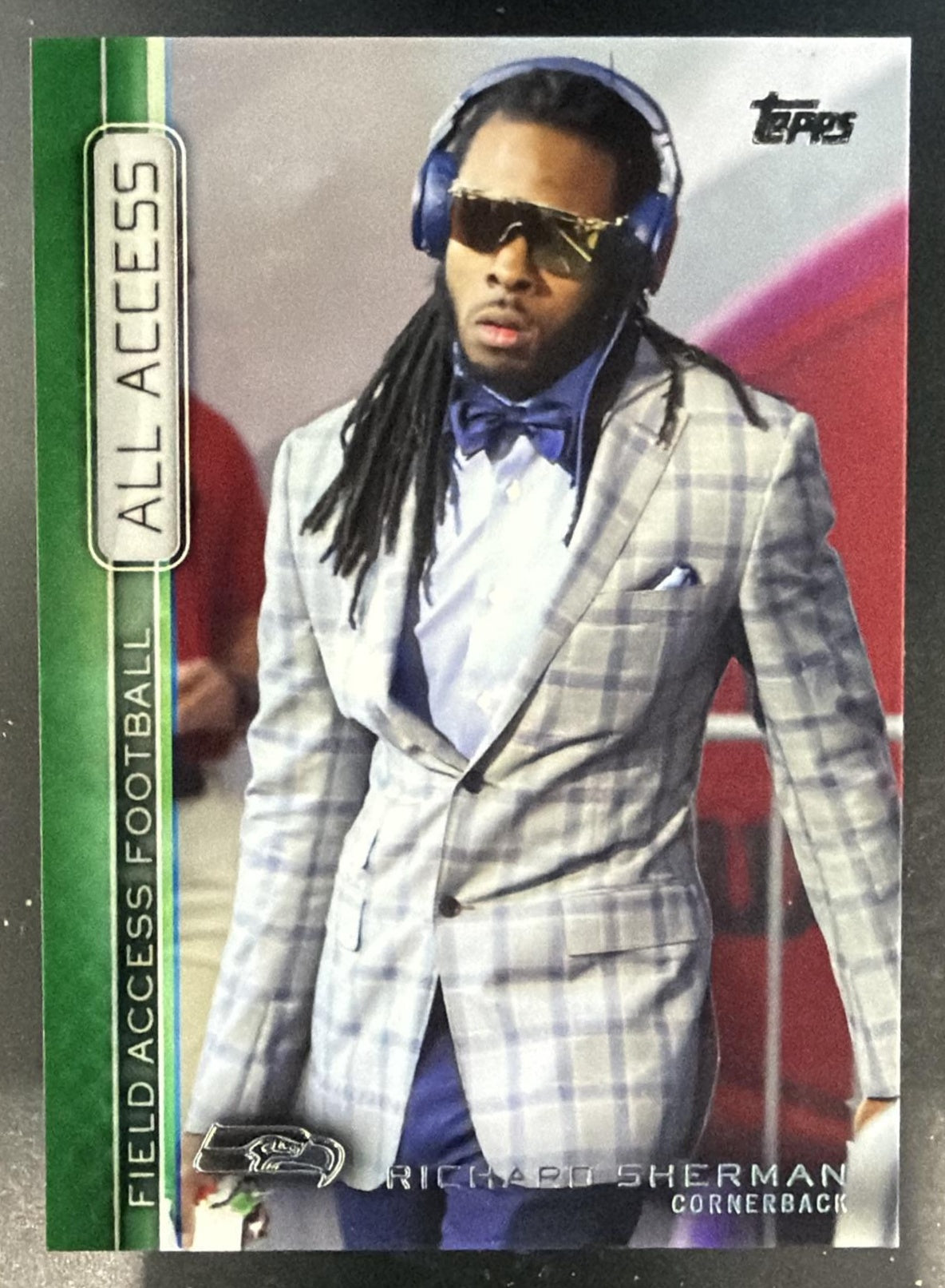 2015 Topps Field Access Richard Sherman #AAA-RSH All Green /50 Seahawks — front