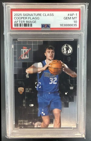 2025-26 Topps Signature Class Cooper Flagg #AF-1 After Image RC Mavericks PSA 10