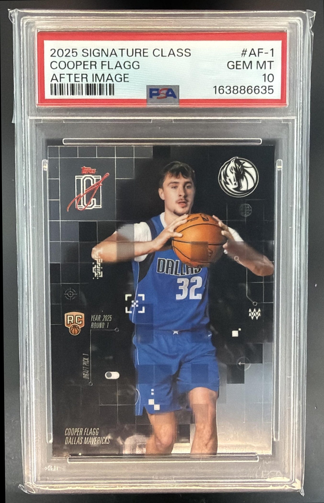 2025-26 Topps Signature Class Cooper Flagg #AF-1 After Image RC Mavericks PSA 10 — front