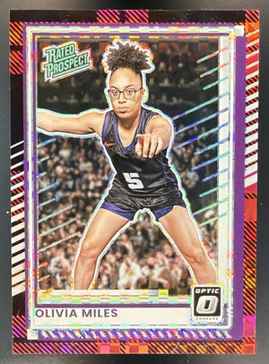 2025-26 Panini Donruss Olivia Miles #89 Optic Plaid 12/125 RC