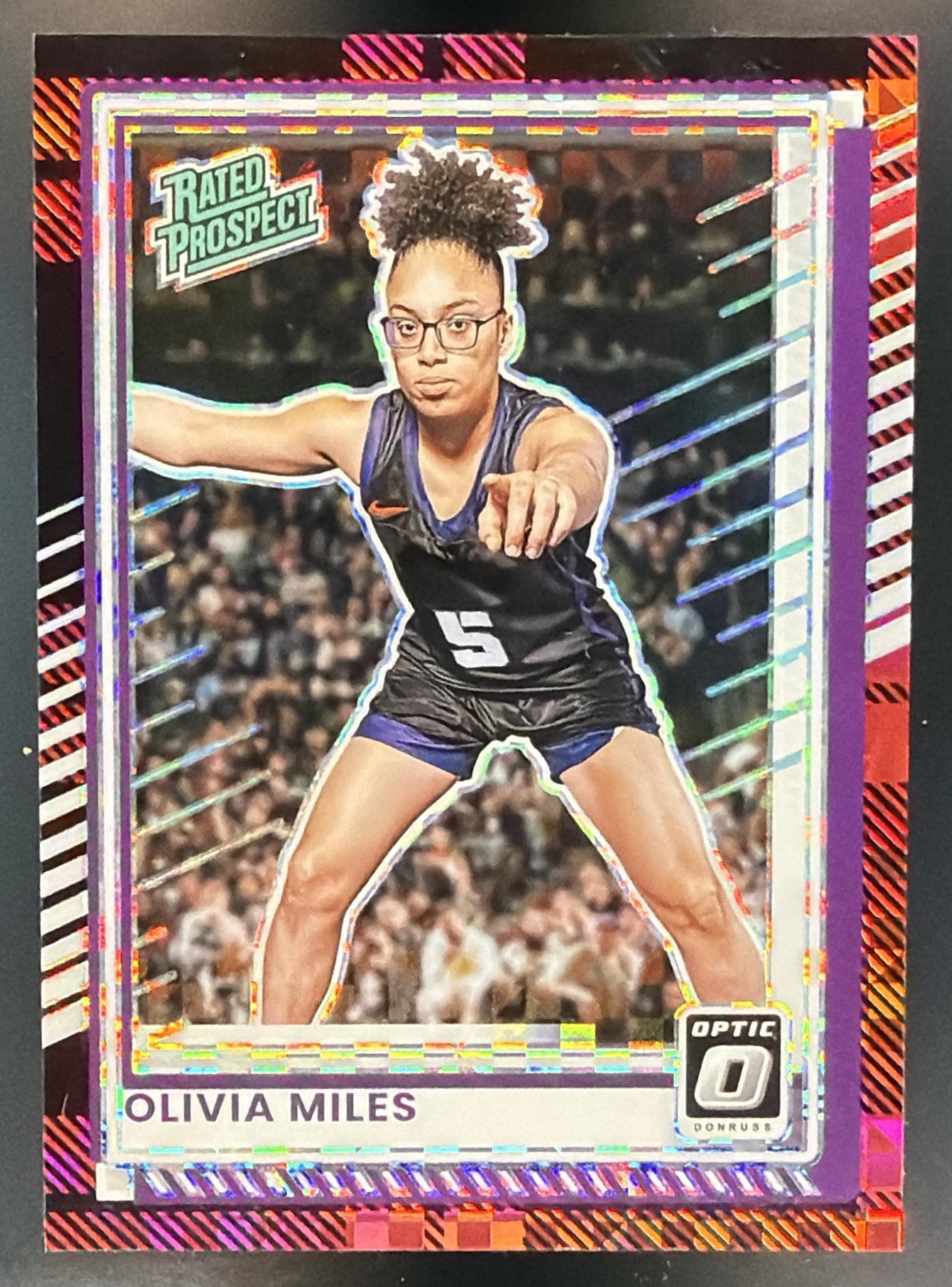 2025-26 Panini Donruss Olivia Miles #89 Optic Plaid 12/125 RC — front
