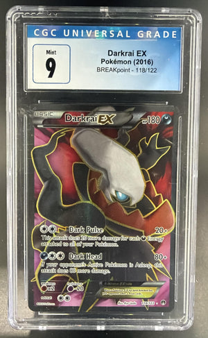 2016 Pokemon XY BREAKpoint Darkrai #118/122 CGC 9