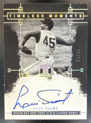 2024 Impeccable Luis Tiant Timeless Moments Signatures Holo Silver /25 Auto