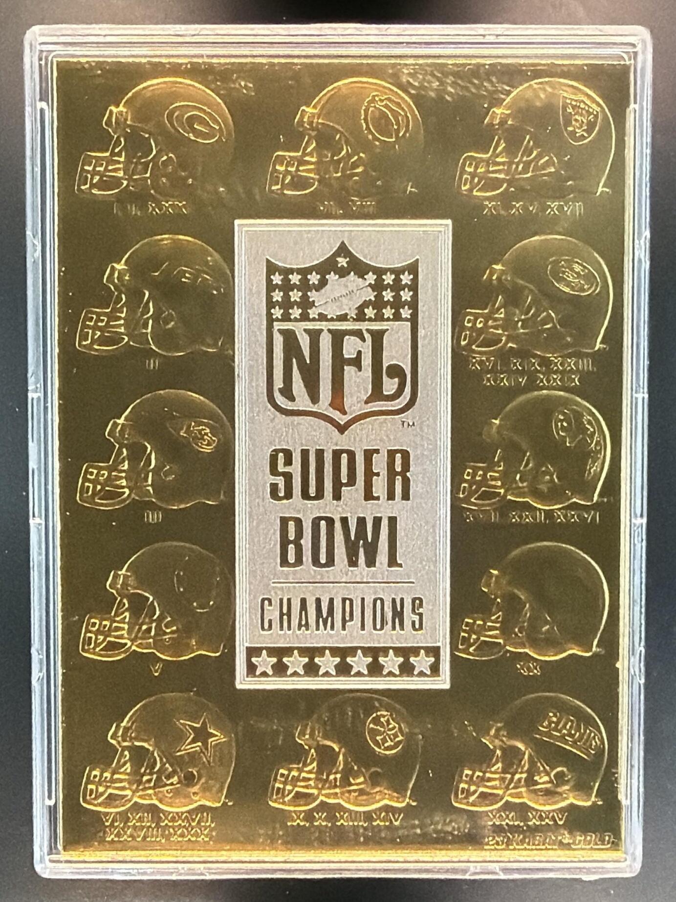 1997 Score Board 24kt Gold Super Bowl Champions — front