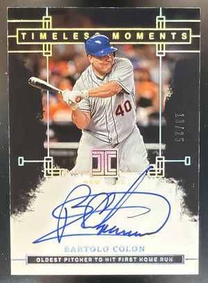 2024 Impeccable Bartolo Colon Timeless Moments Signatures Holo Silver /25 Auto