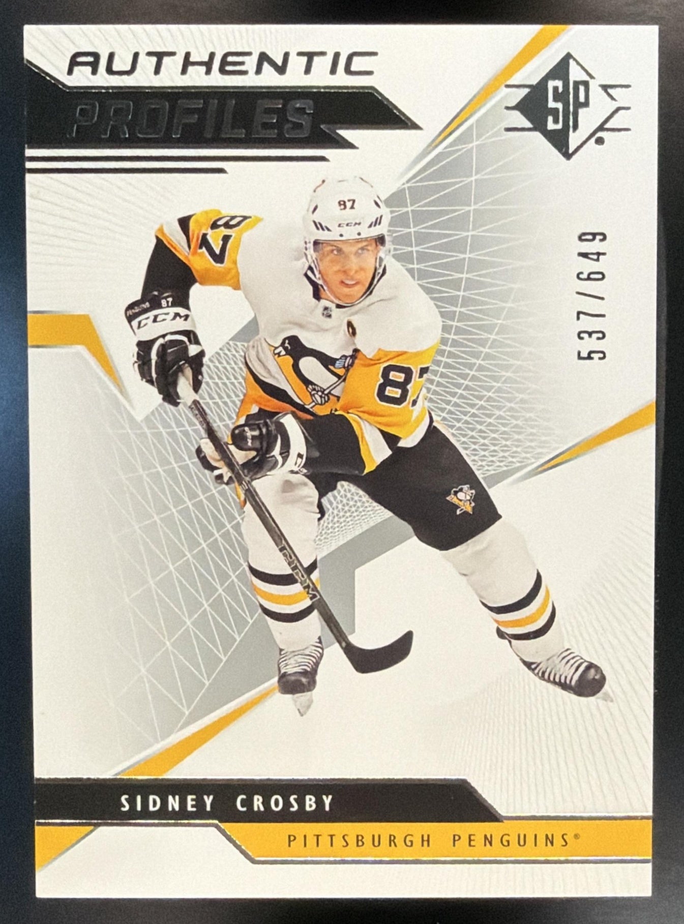 2018 Upper Deck SP Hockey Sidney Crosby #AP-SC Authentic Profiles /649 — front