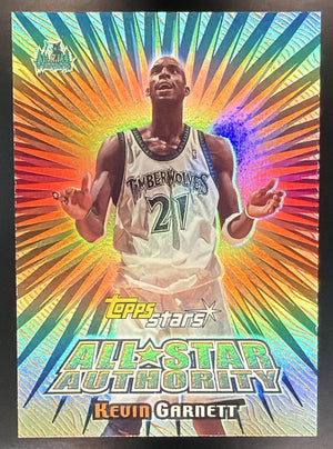 2000-01 Topps Stars Kevin Garnett #ASA12 All Star Authority Timberwolves