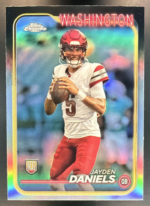 2024 Topps Chrome Jayden Daniels #201 Refractor RC Commanders