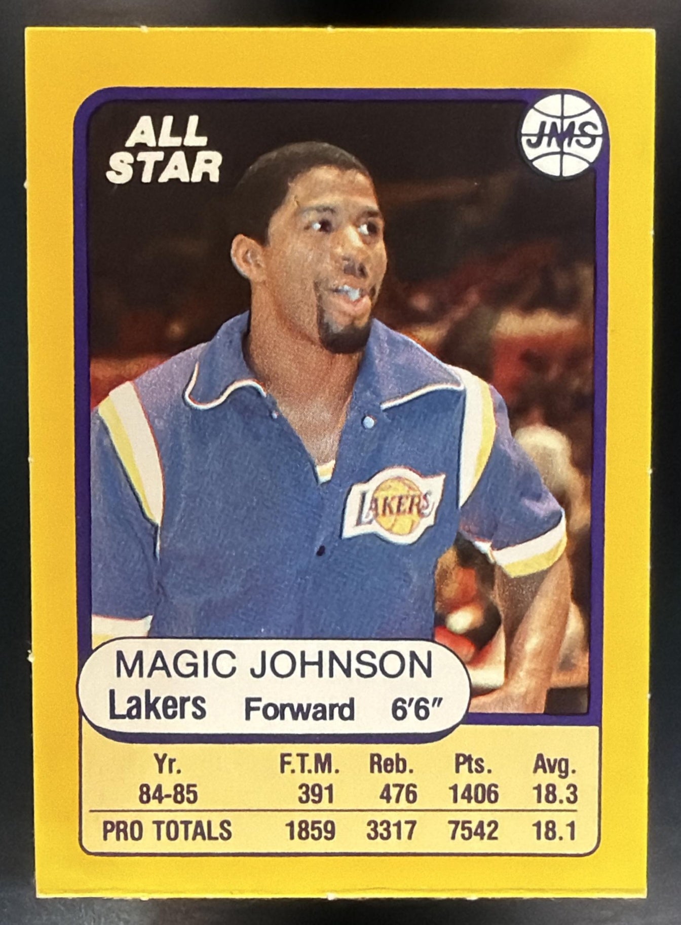 1985-86 JMS All-Star Magic Johnson #24 Lakers — front