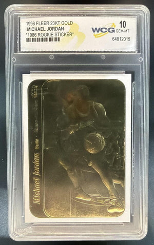 1997 Fleer 23KT Gold Michael Jordan Rookie Sticker /10000