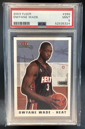 2003-04 Fleer Tradition Dwyane Wade #265 RC Heat PSA 9