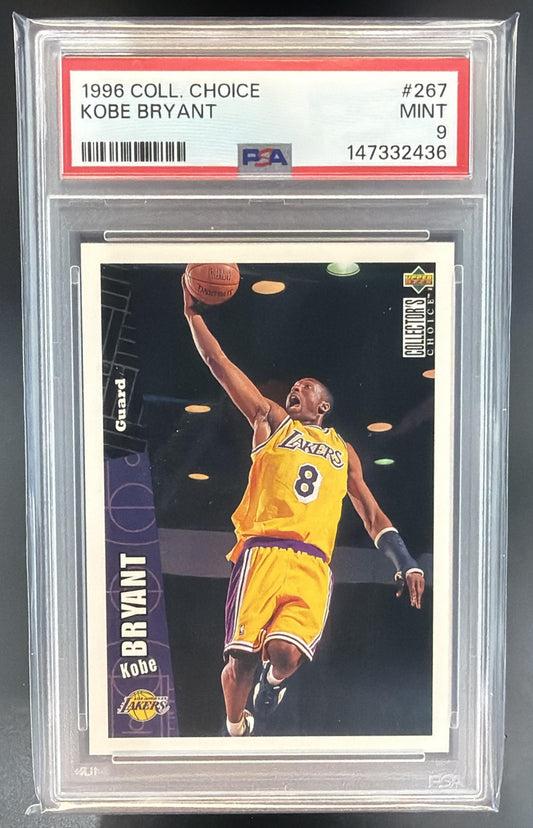 1996-97 Upper Deck Collector's Choice Kobe Bryant #267 RC Lakers PSA 9 — front