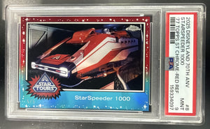 2025 Topps Disneyland 70th StarSpeeder 1000 Star Tours Red Refractor /5 PSA 9