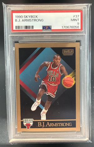 1990-91 Skybox B.J. Armstrong #37 RC Bulls PSA 9