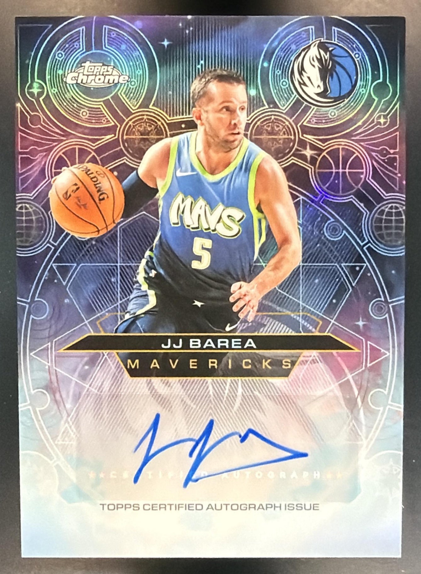 2025-26 Topps Chrome Update JJ Barea #CH-JJB Chromographs Auto Mavericks — front