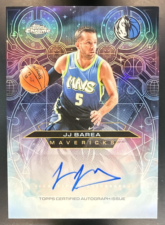 2025-26 Topps Chrome Update JJ Barea #CH-JJB Chromographs Auto Mavericks — front