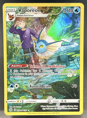 2022 Pokemon Sword & Shield Brilliant Stars Vaporeon #TG02/TG30 Gallery Holo