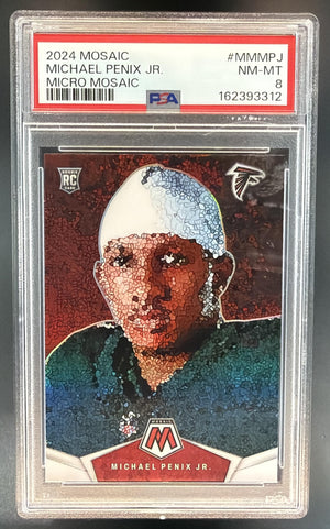 2024 Panini Mosaic Michael Penix Jr. #MM-MPJ Micro Mosaic RC Falcons PSA 8