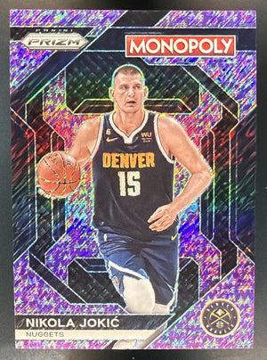 2023 Panini Prizm Monopoly Nikola Jokic All Star Purple Millionaire Shimmer /50