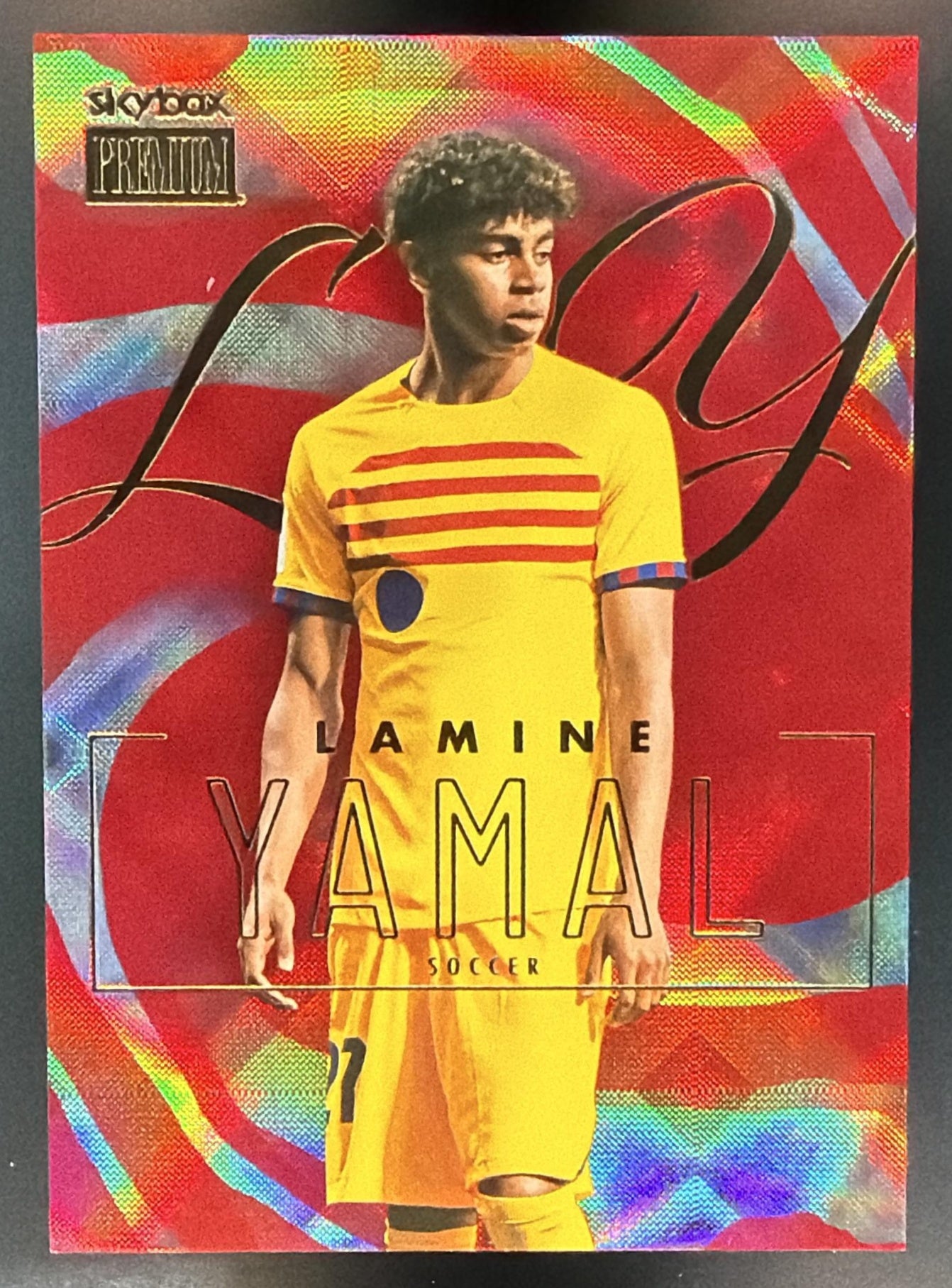 2026 Skybox Metal Universe SE Lamine Yamal #S-15 Premium Star Rubies 18/50 — front