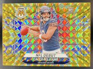 2024 Panini Mosaic Caleb Williams #289 Reactive Yellow Prizm RC NFL Debut Bears