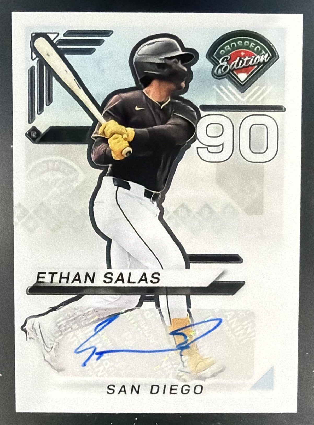 2025 Panini Prospect Edition Ethan Salas #123 Holo Ticket Signatures Auto Padres — front