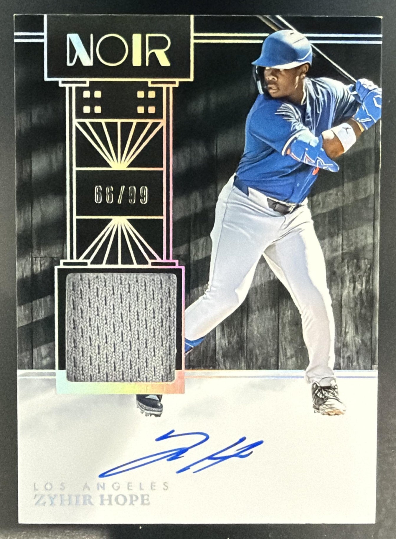 2026 Panini Immaculate Collection Zyhir Hope #NPA-ZH Noir Patch Auto /99 MEM RC — front