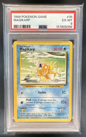 1999 Pokemon Unlimited Magikarp #35/102 Set Uncommon PSA 6