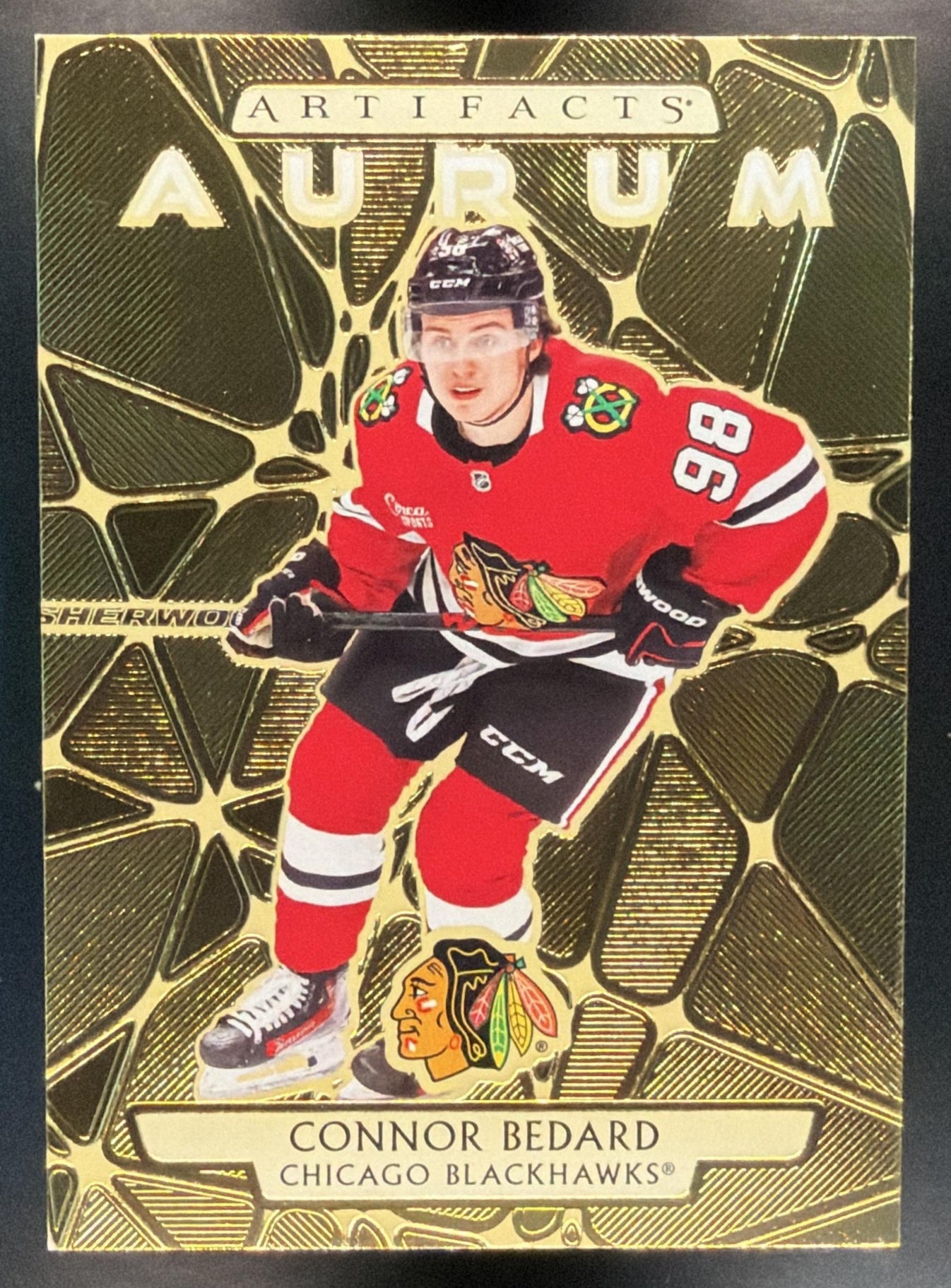 2025-26 Upper Deck Artifacts Connor Bedard #6 Aurum Blackhawks — front