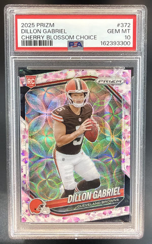 2025 Panini Prizm Dillon Gabriel #372 Choice Cherry Blossom /15 RC PSA 10