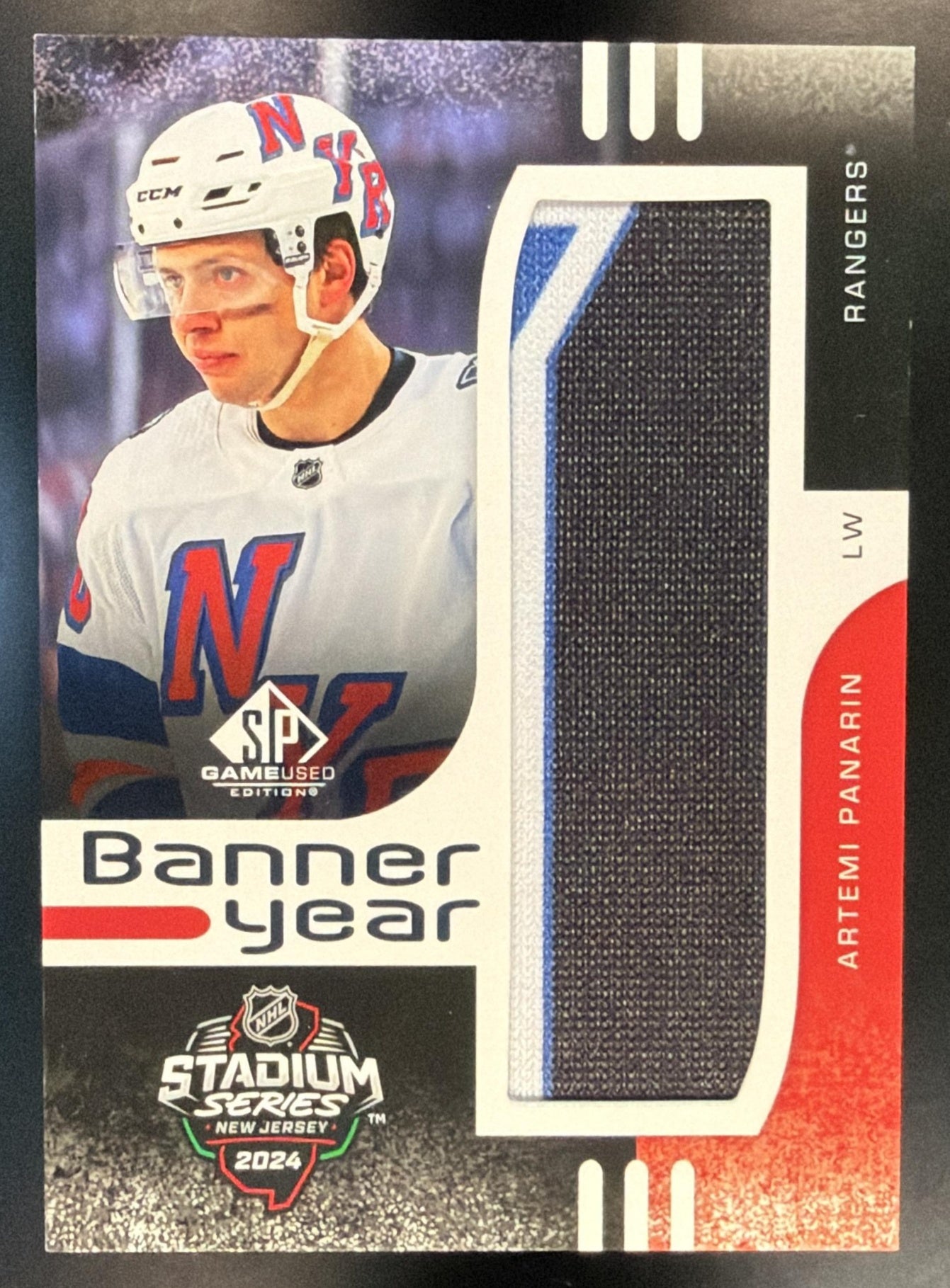 2024-25 UD SP Game Used Artemi Panarin #BYSS-AP Stadium Series Banner Year — front