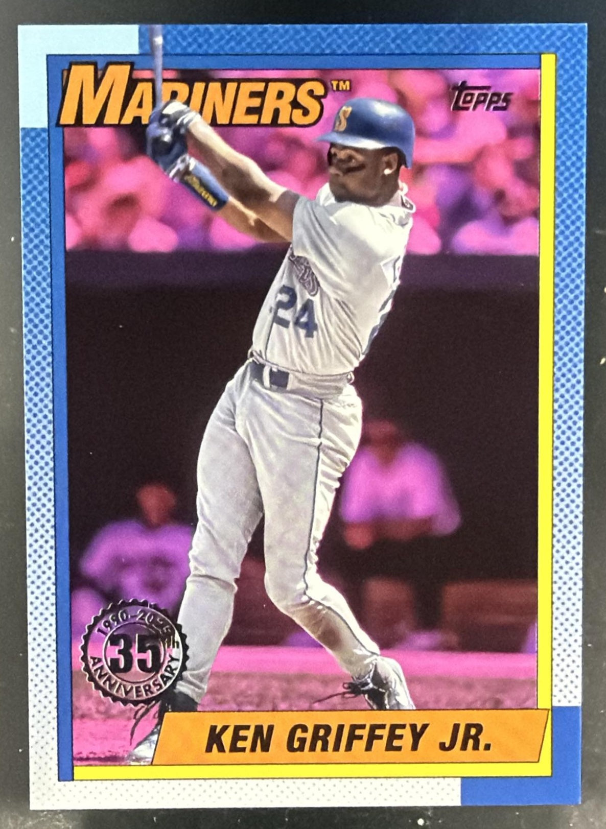 2025 Topps Ken Griffey Jr. #T90-76 1990 Baseball 35th Anniversary Series 1 Pink — front