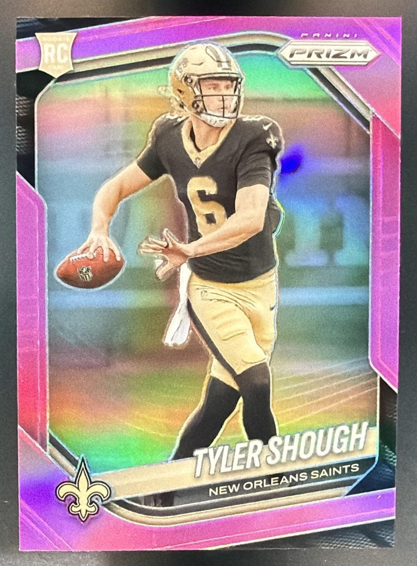 2025 Panini Prizm Tyler Shough #327 Pink Saints — front