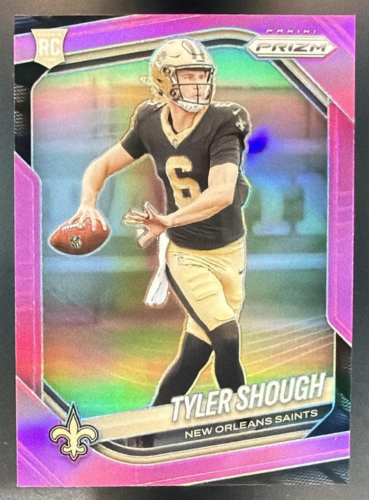 2025 Panini Prizm Tyler Shough #327 Pink Saints — front