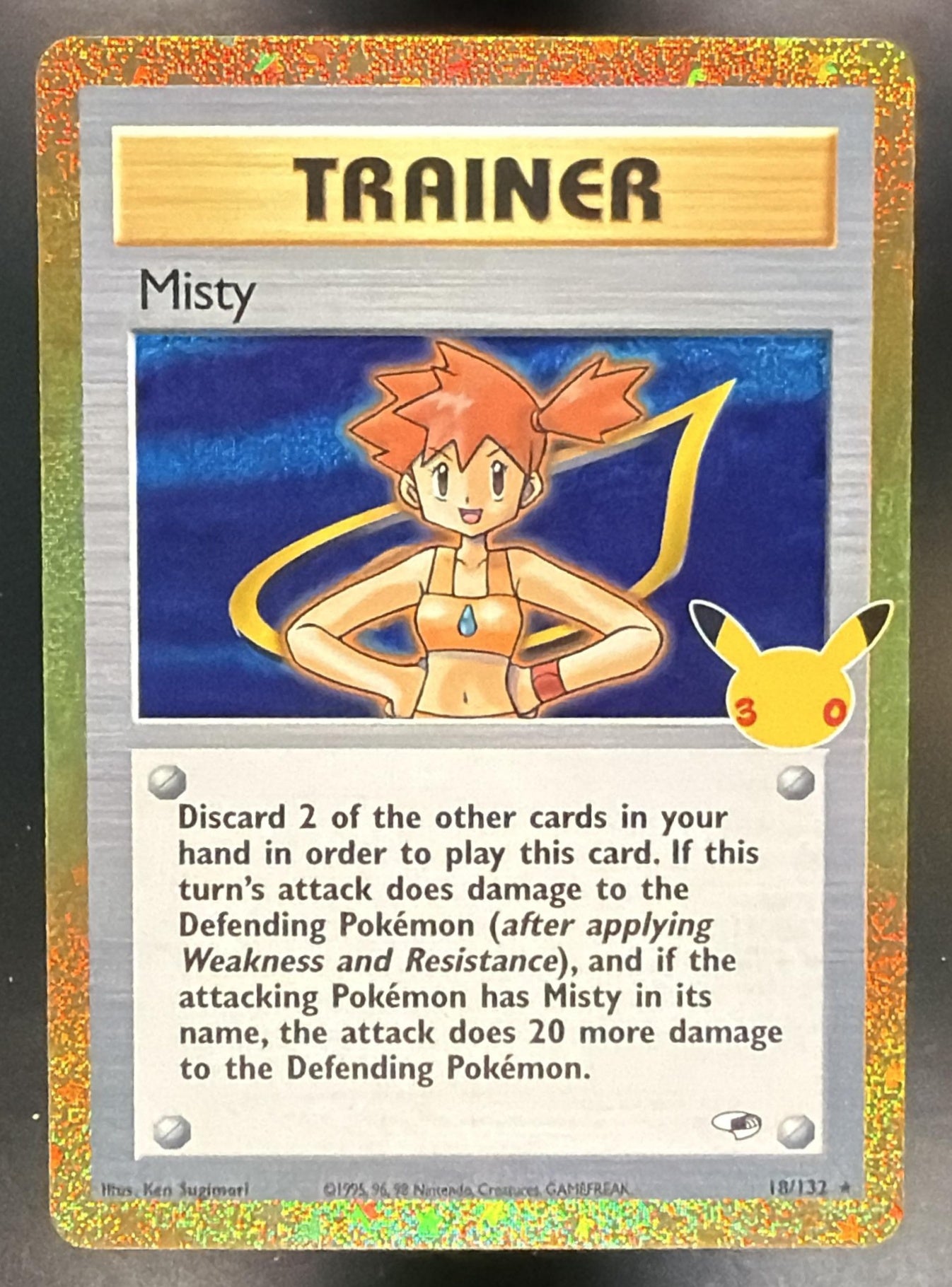 2026 Pokemon 30th Celebration Misty #18/132 Classic Collection Rare Holo — front
