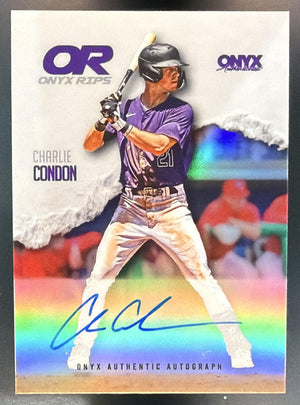2025 Onyx Rips Charlie Condon On Card Auto