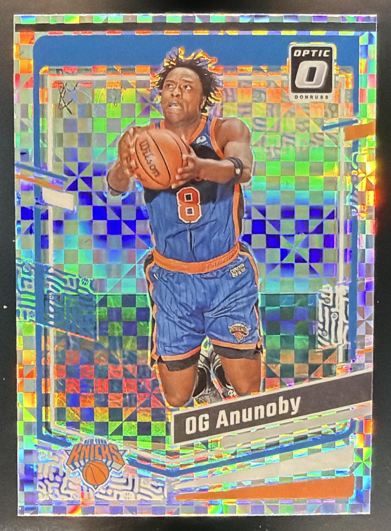 2023-24 Panini Donruss Optic OG Anunoby #191 Checkerboard Prizm Knicks — front