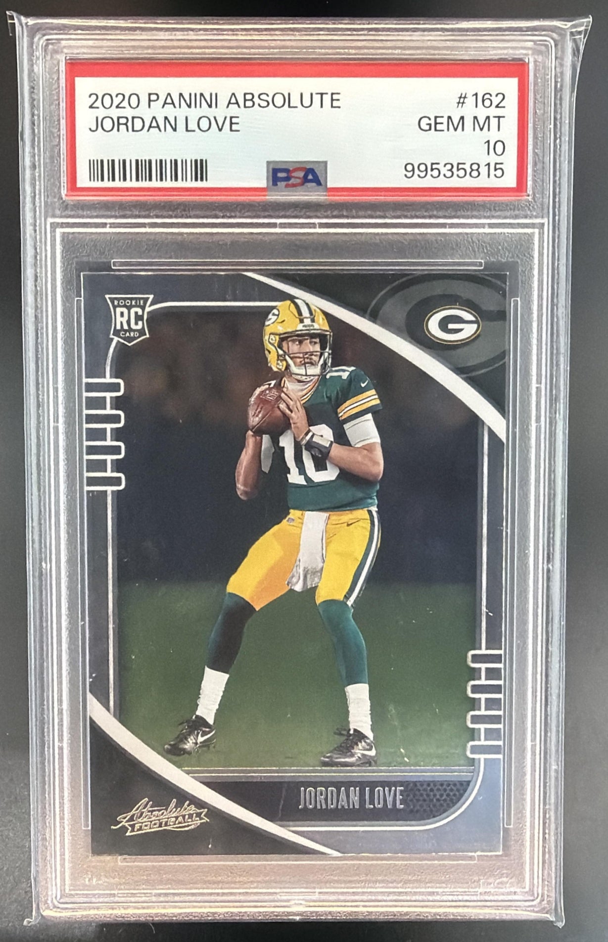 2020 Panini Absolute Jordan Love #162 Retail RC Packers PSA 10 — front