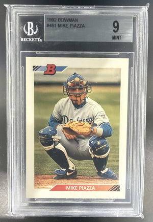1992 Bowman Mike Piazza #461 RC Dodgers BGS 9