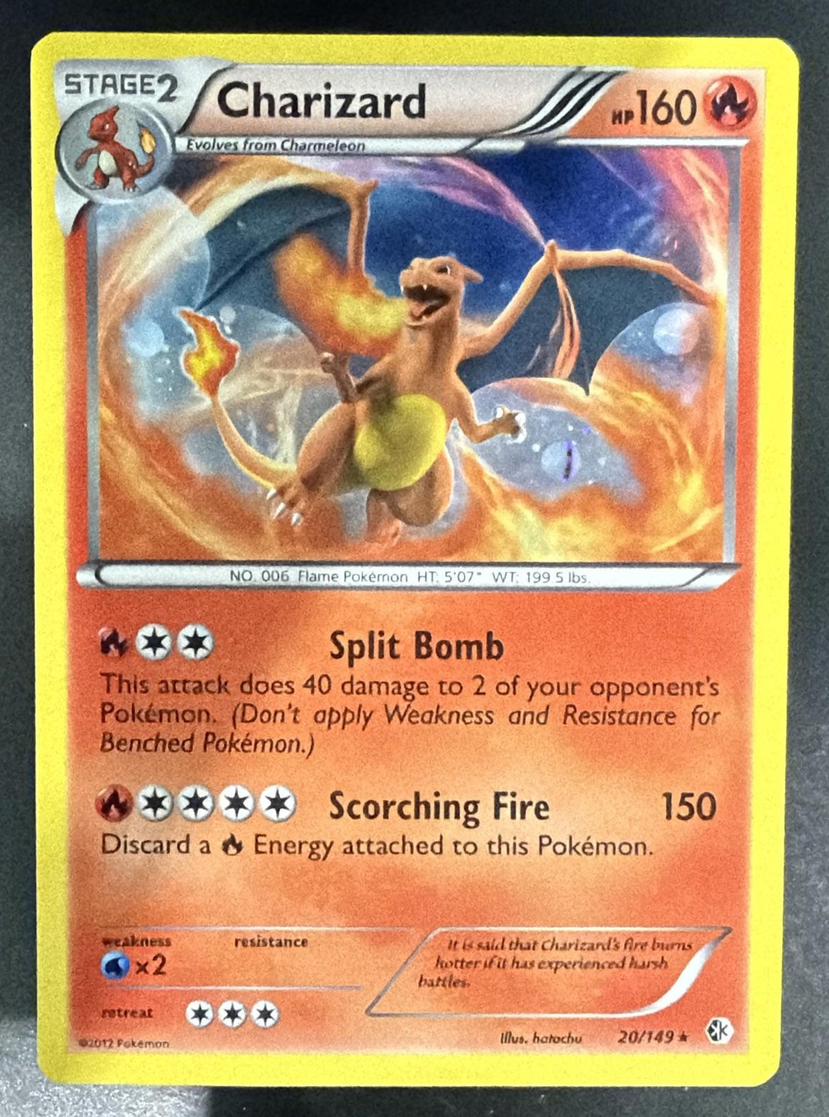 2012 Pokemon Black & White Boundaries Crossed Charizard #20/149 Promos Holo — front