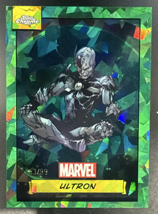 2024 Topps Chrome Marvel Sapphire Ultron #56 Green Refractor 63/99 — front