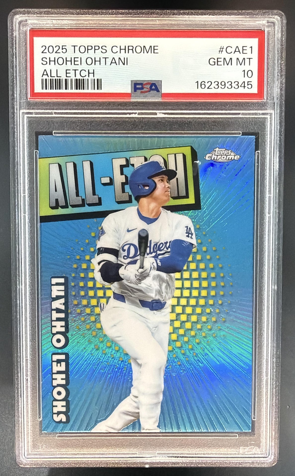 2025 Topps Chrome Shohei Ohtani #CAE-1 All-Etch Dodgers PSA 10 — front