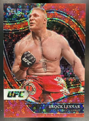 2021 Panini Select UFC Brock Lesnar #250 Red Disco Prizms 172/199 Octagonside