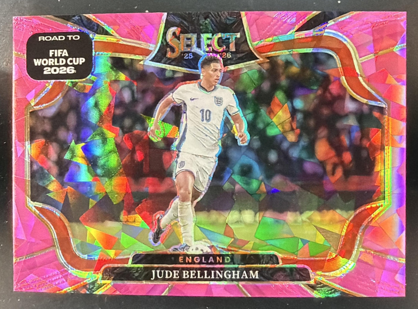 2025 Panini Select Road to FIFA World Cup Jude Bellingham Field Level Pink Ice — front