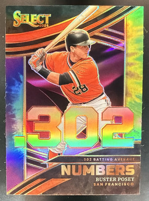 2024 Panini Select Buster Posey #23 Numbers Tie Dye Prizms 21/25 Giants
