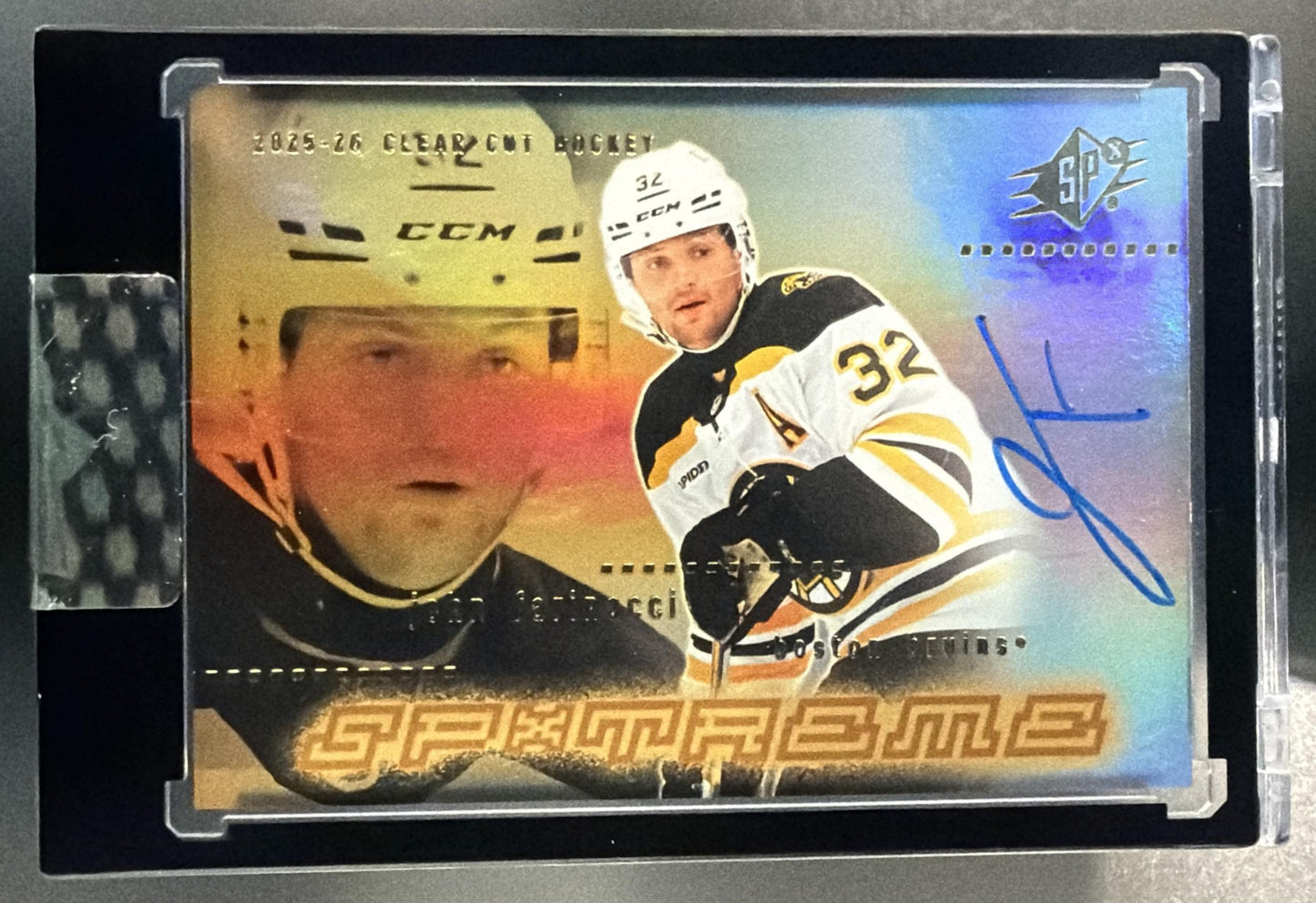 2025 Upper Deck Clear Cut John Farinacci #SX-JF 2000-01 SPx Spxtreme RC Auto — front