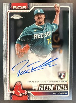2026 Topps Chrome Payton Tolle #RA-PT Rookie Auto RC Red Sox