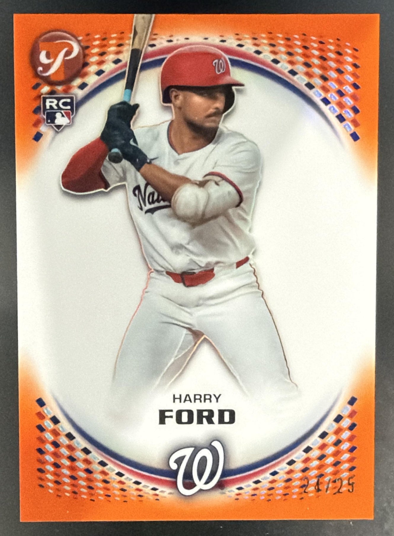 2026 Topps Pristine Harry Ford #89 Orange Refractor 21/25 RC Nationals — front