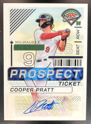 2024 Panini Prospect Edition Cooper Pratt #154 Holo Ticket Signatures Auto