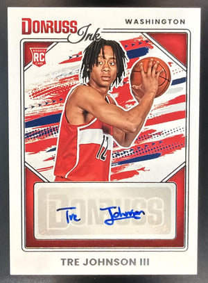2025-26 Panini Donruss Tre Johnson III #INK-TRE Ink RC Auto Wizards